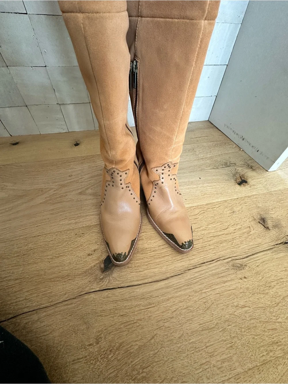 Spell Fringe Over-the-Knee Evie Boot - Tan